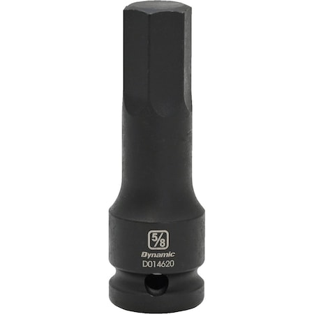 Dynamic Tools 1/2" Drive SAE Hex Head, 5/8", Bit Impact Socket D014620